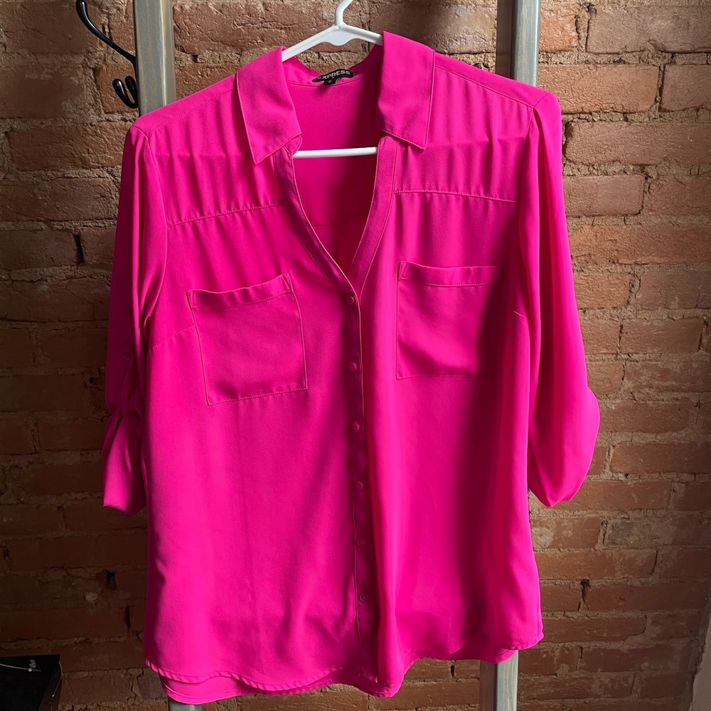 Hot pink Express blouse, medium